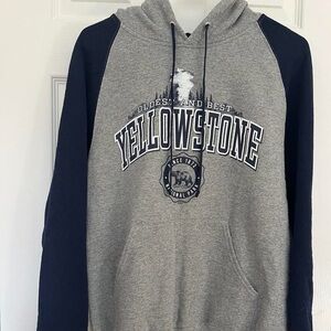 Gray and Black Yellowstone Men's Sweater